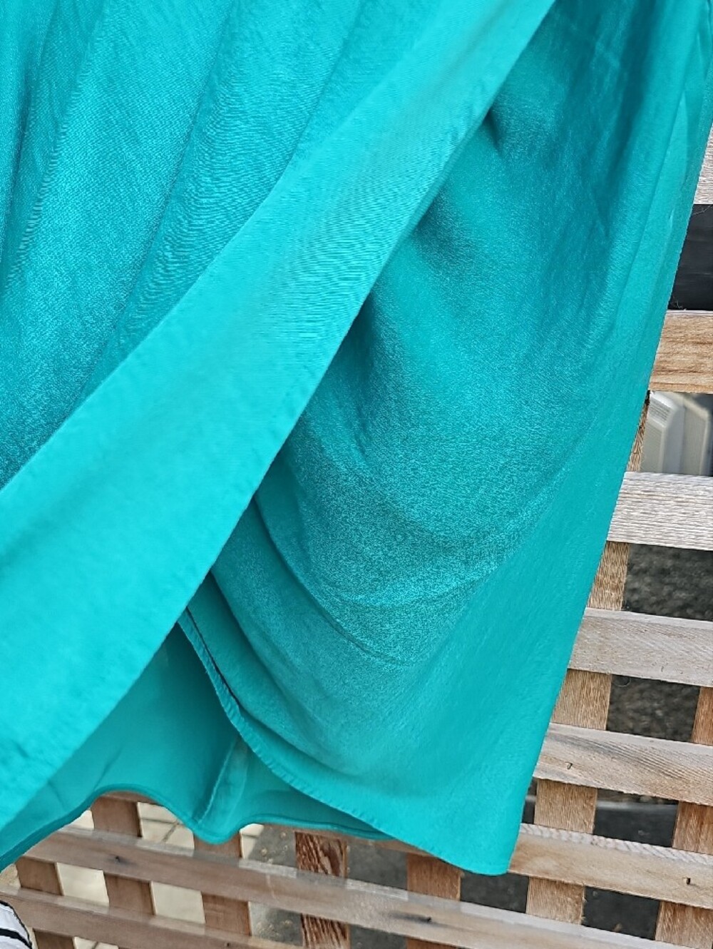BCBGMaxAzria Teal Draped Cowl Midi Dress - Picture 6 of 9